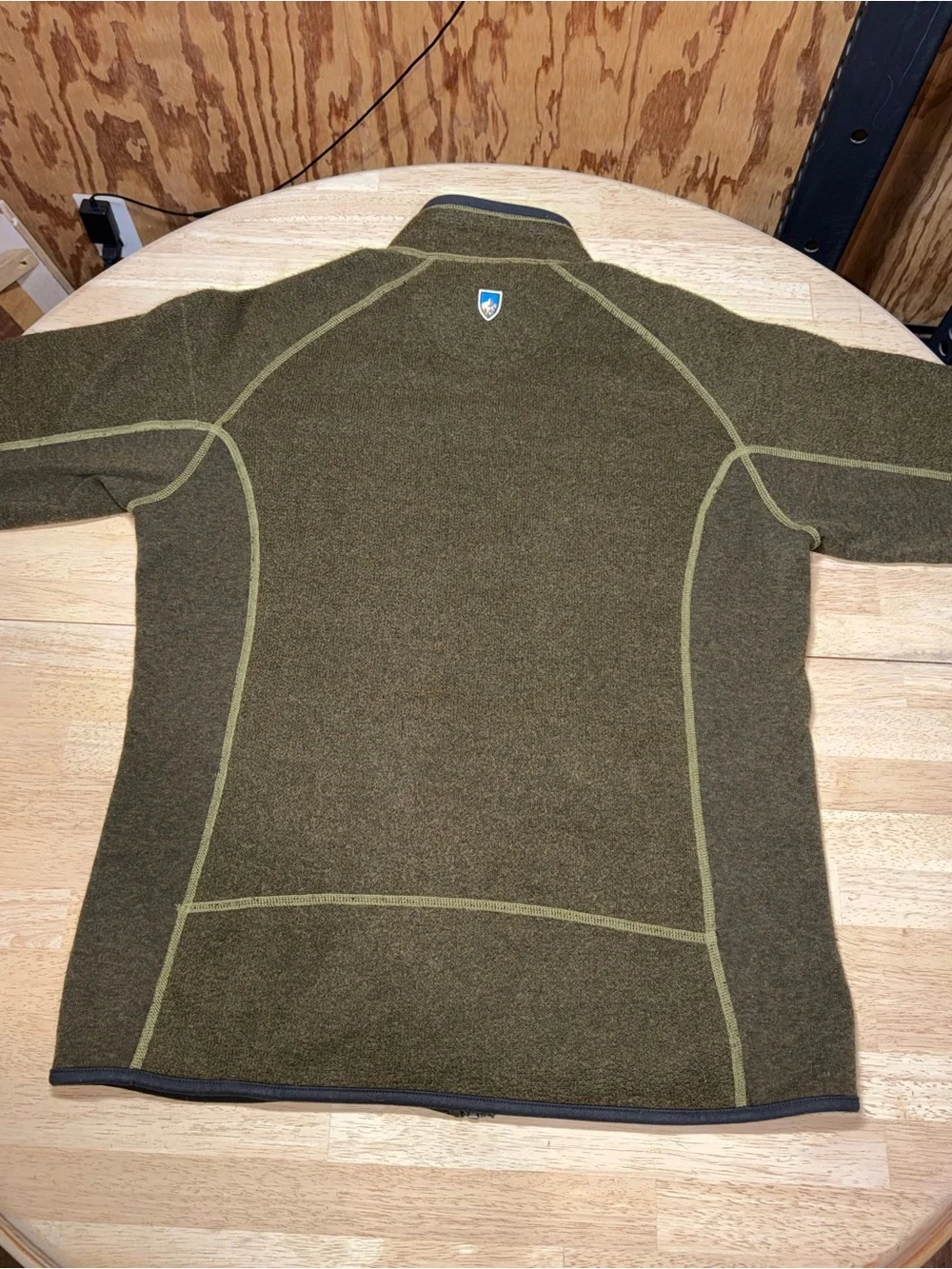 Kuhl Alfpaca Kashmira Jacket Hiking Mens Medium Green Fleece Full Zip Thumbholes